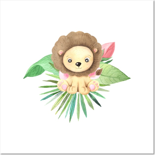 Cute Baby Lion Wall Art by FunnyMoonCosmic